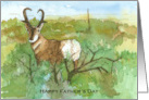 Happy Father’s Day Pronghorn Antelope Wildlife card