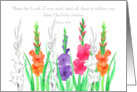 Happy Birthday Scripture Psalms Religious Gladiolus card