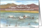 Happy Fathers Day Bible Verse John Desert Lake card