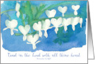 Encouragement Trust In The Lord White Heart Flowers card