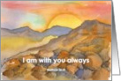 Desert Sunset Landscape Bible Scripture Matthew Blank card