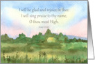 Wish You A Happy Day Psalms Bible Scripture Sunset card