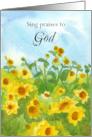 Religious Congratulations Psalms Bible Scripture Sunflowers card