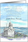 Thank You For Your Sympathy Lighthouse Custom Name card