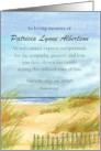 Thank You For Your Sympathy Beach Seascape Custom Name card