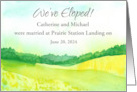 We Eloped Prairie Hills Wedding Announcement Custom card