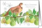 Religious Christmas Partridge in a Pear Tree Scripture card