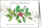 Merry Christmas from Financial Advisor Holly Custom card