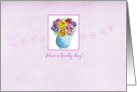 Have a Lovely Day Friend Flower Bouquet Watercolor Art card