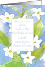 Happy Birthday Scripture Peter White Flowers card