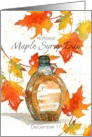 Maple Syrup Day December 17 Fall Leaves Spatter card