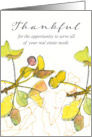 Thanksgiving Real Estate Agent Autumn Leaves card