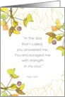 Baptism Anniversary Psalm 138 Tree Leaves card