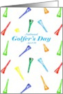 National Golfer’s Day April 10 Rainbow Color Golf Tees card