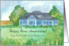 Happy Home Anniversary From Realtor Custom Name card