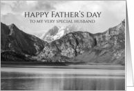 Happy Father’s Day Husband Mountain Lake Photograph card