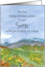 Happy Birthday Son While Away At College Mountains card