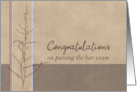 Congratulations Passing Bar Exam Elegant Earth Tones card