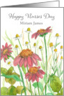 Happy Nurses Day Custom Name Flowers card