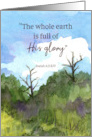 Religious Earth Day Isaiah Scripture Mountains Trees card