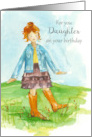 Happy Birthday Daughter Boots Ruffle Skirt card