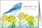 Happy Mother’s Day Bonus Daughter Bluebird Wildflowers card