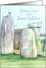 Summer Solstice Stonehenge England Rocks card