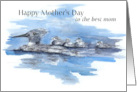 Happy Mother’s Day Best Mom Bird Loon Family card