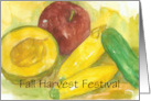 Fall Harvest Festival Invitation Vegetables Fruit Custom card