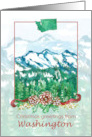 Merry Christmas from Washington Mountains Winter Snow card