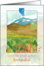 Merry Christmas from Nevada Mountains Winter card