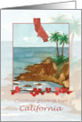 Merry Christmas from California Winter Ocean card
