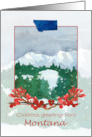 Merry Christmas from Montana Snow Mountains Trees card