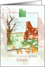 Merry Christmas from Utah Red Rocks Winter Snow card