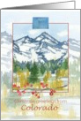 Merry Christmas from Colorado Rocky Mountains Winter card