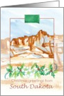 Merry Christmas from South Dakota Badlands Winter card