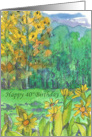 Happy 40th Birthday Autumn Mountain Landscape card