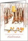 Merry Christmas from Alabama Trees Forest Snow card