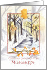 Merry Christmas from Mississippi Trees Forest Snow card