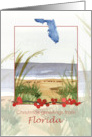 Merry Christmas from Florida Winter Ocean Beach card