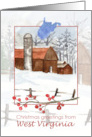 Merry Christmas from West Virginia Barns Farm Snow card