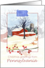 Merry Christmas from Pennsylvania Barns Farm Snow card