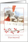 Merry Christmas from Vermont Red Barn Farm Snow card
