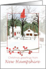 Merry Christmas from New Hampshire House Snow card