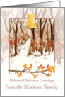 Alabama Christmas Greetings Personalized Snow Trees card