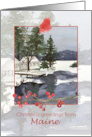Merry Christmas from Maine Cabin Winter Lake card