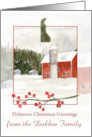 Delaware Christmas Greetings Farm Red Barn Custom card