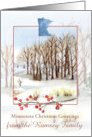 Minnesota Christmas Greetings Winter Trees Custom card