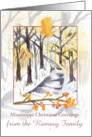 Mississippi Christmas Greetings Winter Trees Custom card