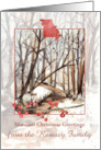 Missouri Christmas Greetings Winter Trees Custom card